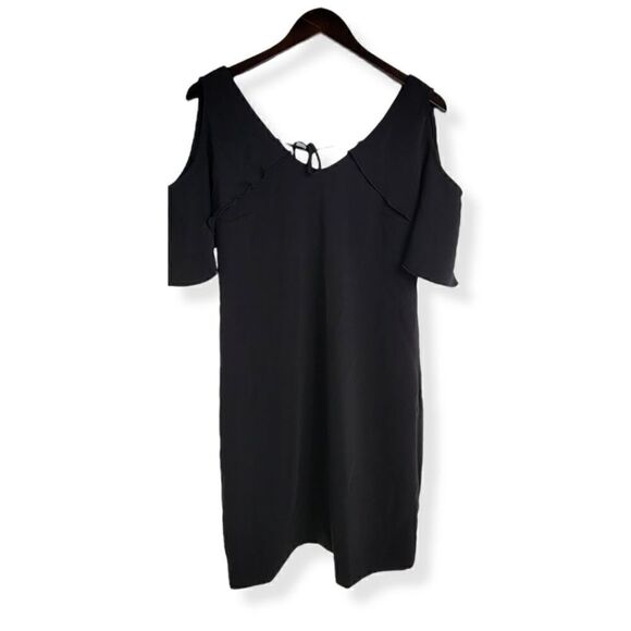 Trina Turk Black Cold Shoulder Dress XS - Picture 3 of 4